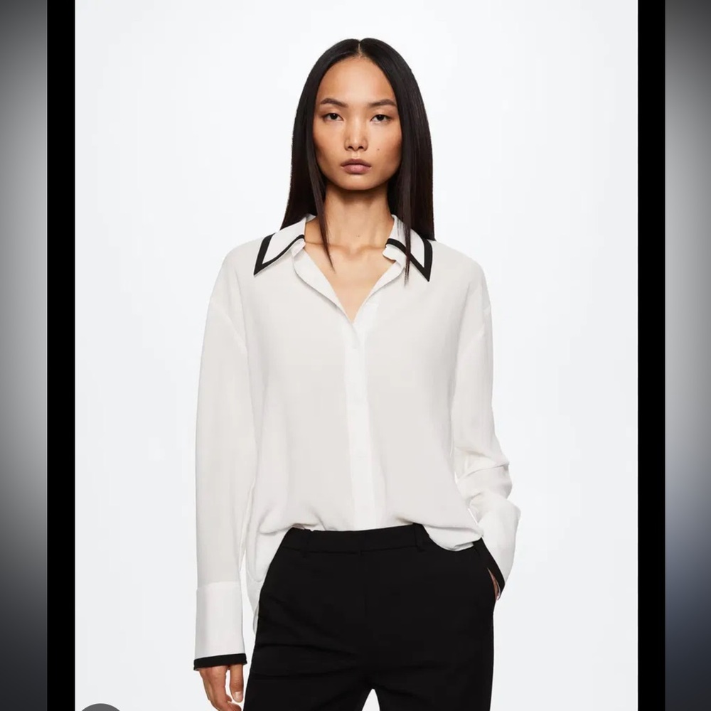 Mango button down blouse